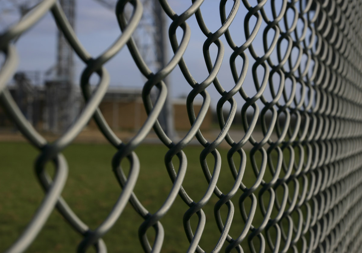 A chain-link fence
